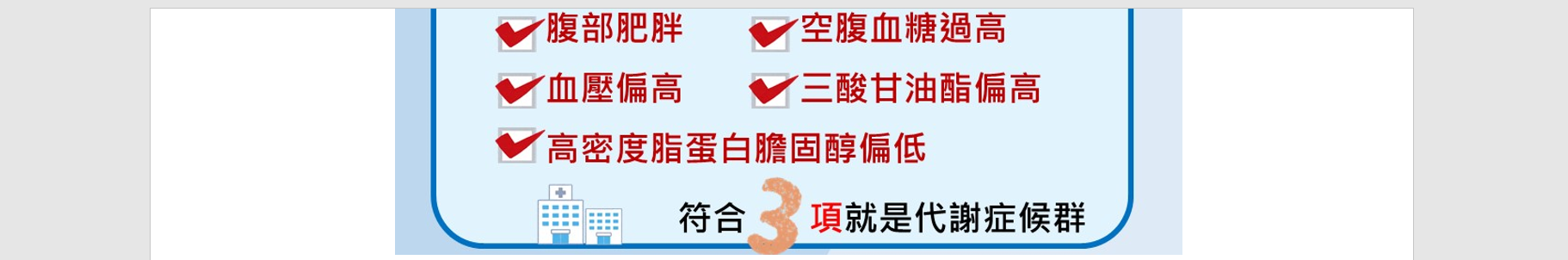 符合3項--代謝症候群
